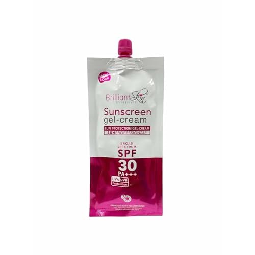 Generic 2 Sachets Brilliant Skin Essentials Sunscreen Gel-Cream UVA/UVB Protection SPF 30, 50g, 1.7 Ounce (Pack of 1)