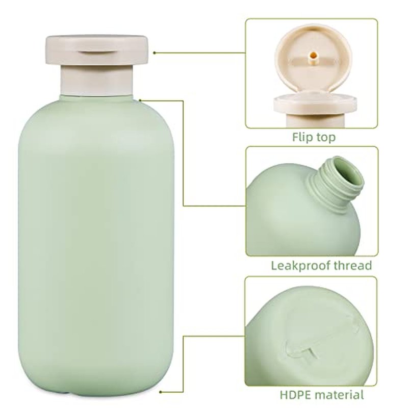 6.8oz Refillable Squeeze Bottles with Flip Cap (2 Pack)