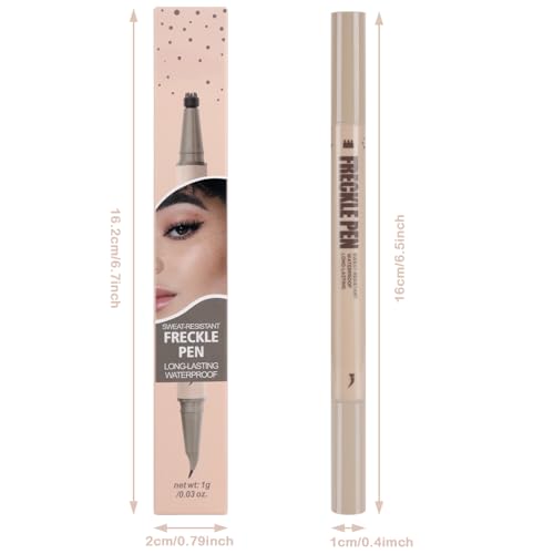 2PCS Dual-Ended Freckle Pen & Stamp - Waterproof, Natural Finish
