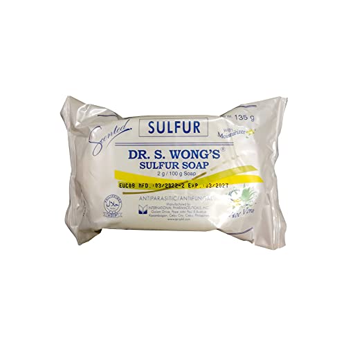 Dr. S. Wong's Sulfur Soap Scented with Moisturizers 100g Germicide Fungicide Parasiticide