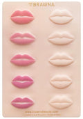 BRAWNA 3D Lip PMU Practice Skin - 10 Shapes