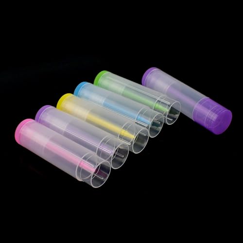25 Pcs Clear Empty Lip Balm Tubes Lip Balm Containers Lipstick Container with Caps DIY Lip Balm Tubes Refillable Lip Balm Tube for Homemade Lip Gloss Lipstick 5.5Ml Plastic Lip Balm Containers