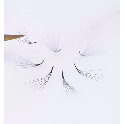 M curl 1200 Promade volume fans eyelash extension 8 sizes-in-1 round mixed box - 6D Premade fans 9-16mm, 0.07 - Pinneacle Lash Supply For Professional Lash Artists - Made in Vietnam (M curl)