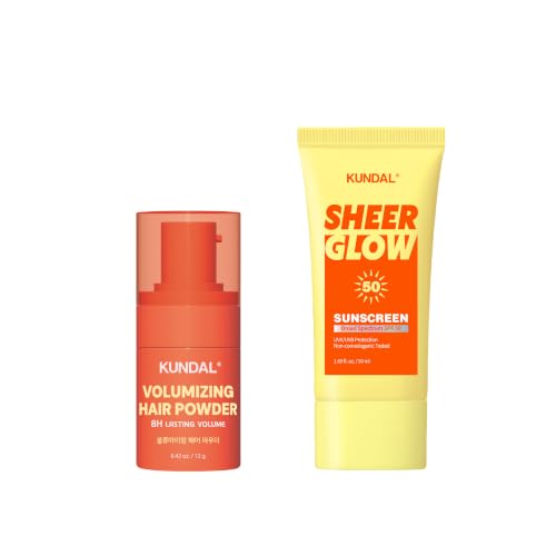 KUNDAL Hair Volumizing Powder & SPF 50+ Sunscreen Bundle | Summer Hair & Skin Protection
