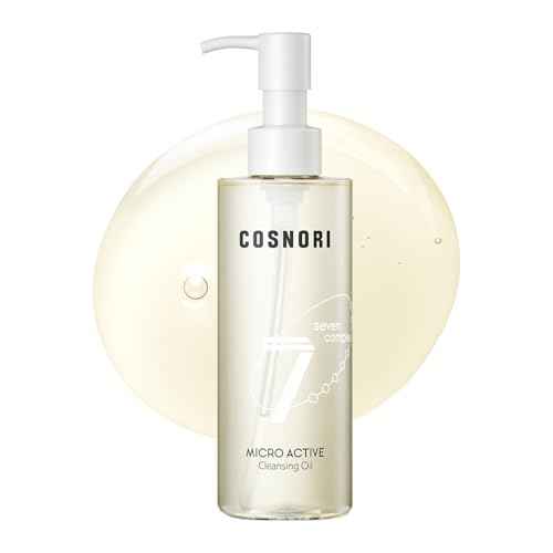 COSNORI 7-Complex Micro Active Cleansing Oil ? Korean Vegan Facial Cleansing Oil, Fresh and Light Finish ? Gentle Makeup Remover for Face, Hypoallergic, Fermented 7-Oil Complexes, 6.7 fl.oz.