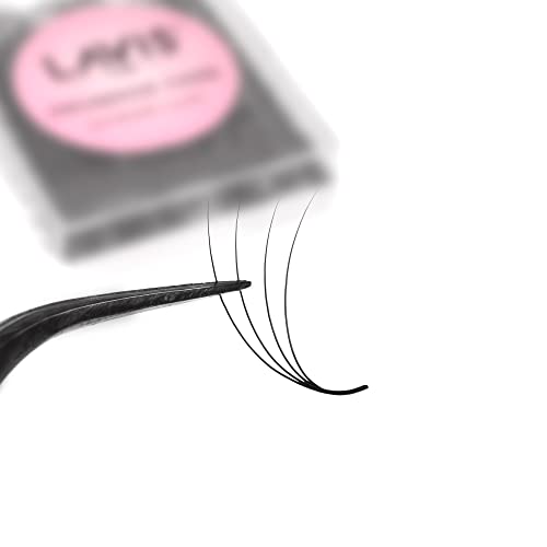 LAVISLASH 500 Promade Fans Eyelash Extension | Handmade Loose Volume Lash | Mutiple Options 3D-8D/10D/12D/14D/16D Fans | 0.03/0.05/0.07mm Thickness | C/CC/D Curl | 8-16mm Length(4D-0.07-D-9mm)