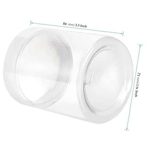 JEUIHAU 46 Pack 8 OZ Plastic Jars with Lids, Clear Empty Slime Storage Containers, Plastic Cosmetic Containers for Slime Making, Food, Beauty Products, BPA Free