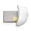 SHUHU Stainless Steel Gua Sha Facial Tool for Face & Body ? Jawline Sculptor & Puffiness Relief ? Face Massage Tool for Lymphatic Drainage, Tension & Muscle Relief, with Travel Pouch