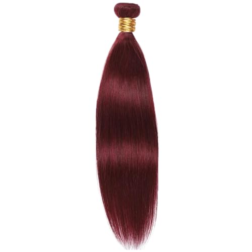 #99J Burgundy Human Hair Bundles - 32 Inch Straight Extensions