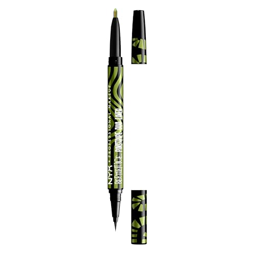 NYX Beetlejuice Dual-Ended Eyeliner - Black Liquid & Chrome