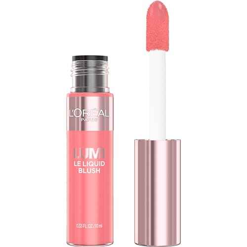 L'Oreal Paris True Match Lumi Le Liquid Blush, Intense Lightweight Blush Formula With Liquid Pigments, Dewy Bright Pink, 0.33 Fl Oz