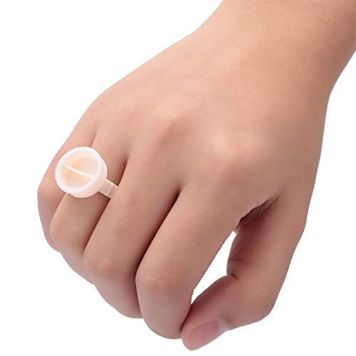 100pcs Silicone Adhesive Rings for Eyelash & Nail Art