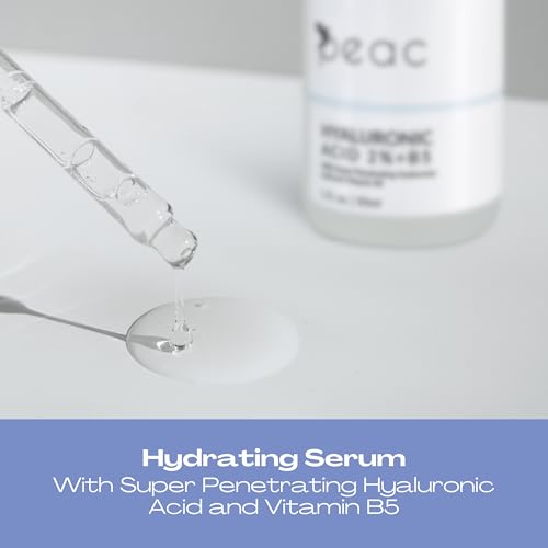 Hyaluronic Acid 2% + B5 Serum 30ml/1oz ? USA Made - All Skin Types - Hyaluronic Acid for Face ? Hydrating, Plumping & Lightweight ? Fragrance Free Skincare ? Moisturizing Face Serum for Women