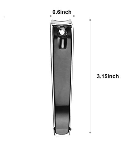 Large Nail Clippers Set - Curved Fingernail & Toenail Clippers with Nail File