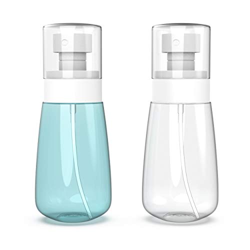 Travel Spray Bottles Set - 2 Pack, 2oz/60ml Mini Refillable Mist Bottles