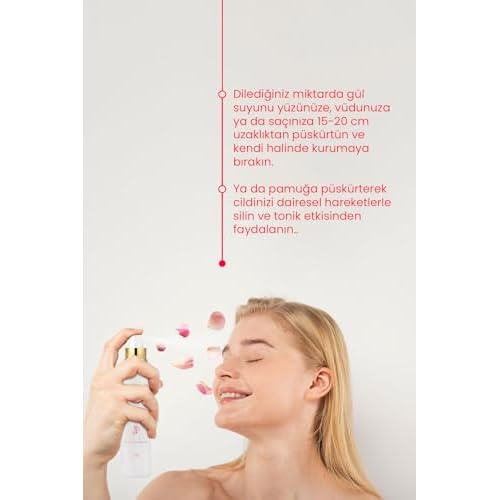 Bade Natural 100% Pure Rose Water Toner ? Pore Tightening & Brightening Facial Mist ? Hydrating & Refreshing Skin Tonic for All Skin Types ? Alcohol-Free, Vegan ? 3.4 fl oz