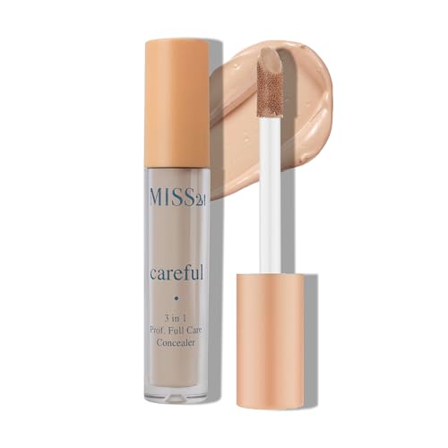 Careful 3-in-1 Matte Concealer, Primer & Plumper with Full-Coverage Pigment for Face & Under Eye Concealer: 102 Neutral Fair, 0.2 Fl Oz
