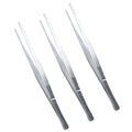 3Pcs 10 Inch Thumb Dressing Forceps, Stainless Steel Multipurpose Tweezer with Serrated Tip, Professional Grade Tissue Tweezers for Medical, Lab, Electronic Repairs and Craft Use