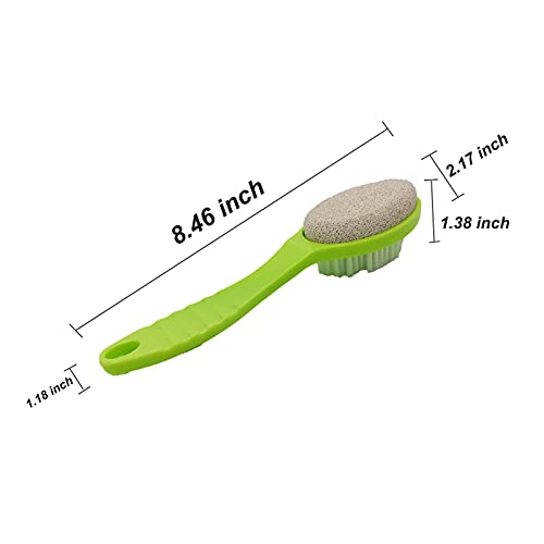 WAFJAMF Foot Stone Brush Exfoliating Brush Shower Foot Srubber with Pumice(1 PCS Green)