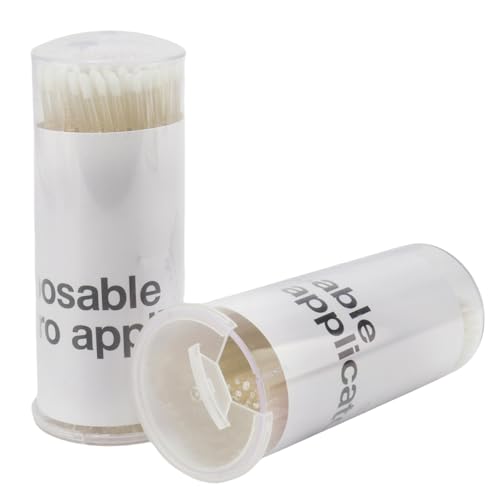 Crystal Gold Disposable Micro Cotton Swabs 200PCS for Makeup & Cleaning