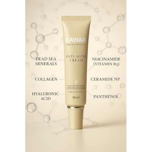 KAWAR Dead Sea Anti-Aging Extra-Firming Neck, Face and D?collet? Cream | Anti-Aging Moisturizer | Visibly Firms, Smoothes and Lifts | Minimizes Appearance Of Wrinkles | Targets Dark Spots | 1 Oz