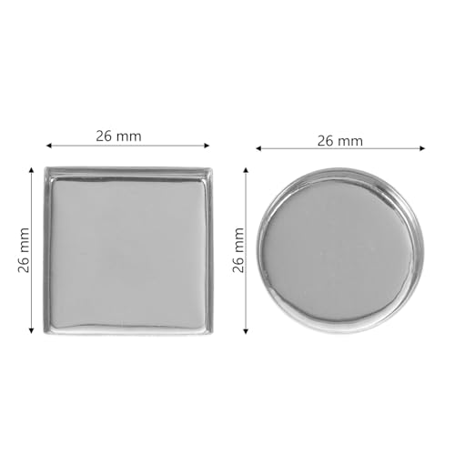 30Pcs Empty Eyeshadow Metal Pans Round Refillable Palette
