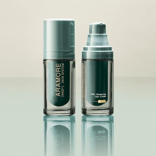Aramore NAD+ Renewing Eye Cream with Retinol - Brightens Dark Circles, De-Puffs, Smooths Lines, Hydrates, & Energizes Under-Eye Area - 15ml