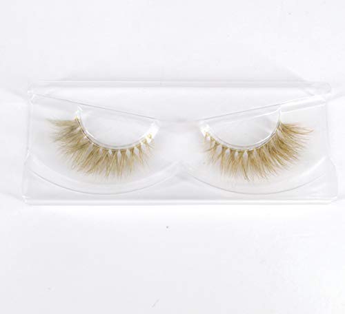 Brown Eyelashes Natural Mink False Lashes Light Brown Blonde 3 Pairs Makeup Haloween Party (Brown2)