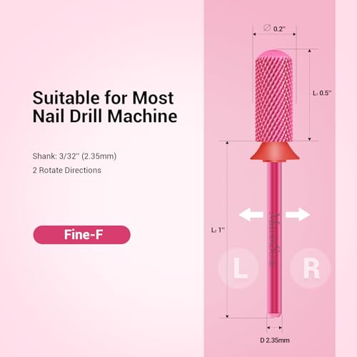 MelodySusie 50 Pcs Nail Drill Bits Small Sanding Bands with 3.1mm Mandrel Bit with Smooth Round Top Small Barrel Carbide Bit