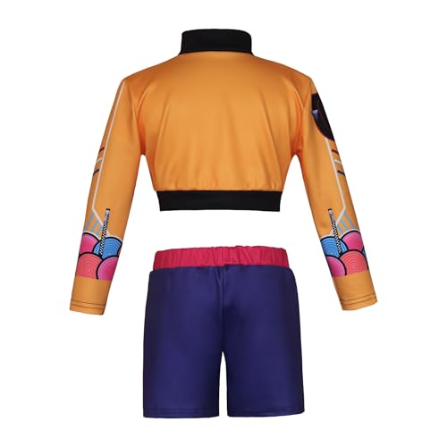 Demon Girls Cosplay Halloween Costume Top and Pants Set 3–14 Yrs