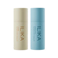 ILIKA 100% Natural Lip Balm - 2X Volume, Organic, Plastic-free, Vegan, COSMOS Certified Organic, PETA Certified, Plant-Based, Biodegradable tube, 2 Pack, Vanilla & Peppermint - 0.3 oz each