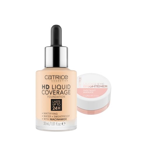 Catrice HD Liquid Coverage Foundation 02 + Under Eye Brightener
