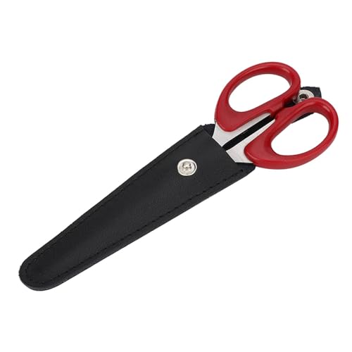 Black Leather Scissor Case – Compact Hair Salon Tool Cover