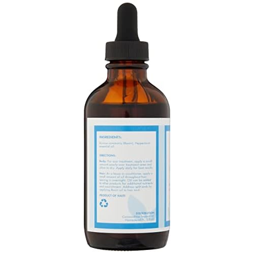 Rasin Castor Oil Organically Brilliant Black Castor Oil. (Peppermint, 4 Fl Oz)