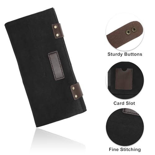 VOCOSTE Barber Scissors Bag Roll-Up, 12-Pocket Salon Tool Pouch