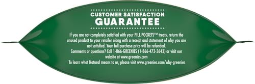 GREENIES PILL POCKETS for Dogs Capsule Size Natural Soft Dog Treats with Real Peanut Butter, 7.9 oz. Pack (30 Treats)