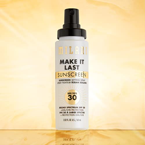 Milani Make It Last Sunscreen - Sunscreen Setting Spray with SPF 30 - Makeup Primer and Setting Spray with SPF30 Sunscreen, Long Lasting Makeup Finishing Spray