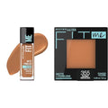 Maybelline Fit Me Matte + Poreless Liquid Foundation Makeup Coconut 1 Count + Pressed Powder Makeup Coconut 1 Count