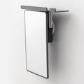 TAILI Fogless Shower Mirror with Storage Tray – 9.8 x 10.1 in, Light Gray, Rectangular