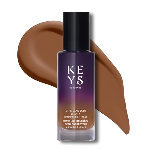 Keys Soulcare It's Like Skin 2-In-1 Concealer + Tint, Brightens & Blurs with Niacinamide & Squalane for Radiant Skin, Vegan, Cruelty-Free, 1 Fl Oz