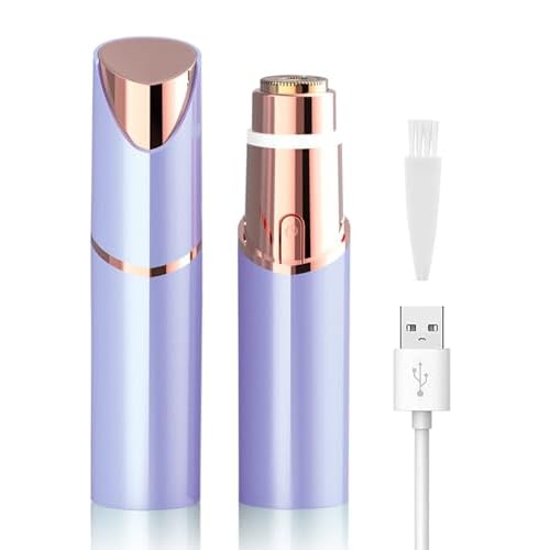Electric Facial Hair Remover for Women - Face Hair Removal Epilators - Lady Facial Hair Shaver Rechargeable Painless for Face Upper Lips Peach Fuzz Chin Armpit Bikini Line Legs and Body (Blue)
