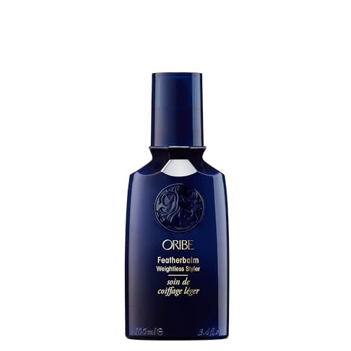 Oribe Feather Balm Ultra Light Hair Cream - Lightweight Styling Balm Detangles, Smooths & Adds Shine - Blowout Primer, Air Dry Cream & Light Texturizer - For Fine, Thin Hair - 3.4 oz