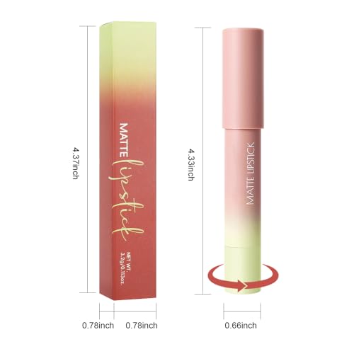 BINGBRUSH 2in1 Matte Lip Liner and Lipstick Combo, Lipsticks for Women, Longwear Waterproof Lip Liner Pencil, Matte lipstick Smudge Proof lipstain, Women's Long Lasting Lip Makeup (01#Rose Latte)