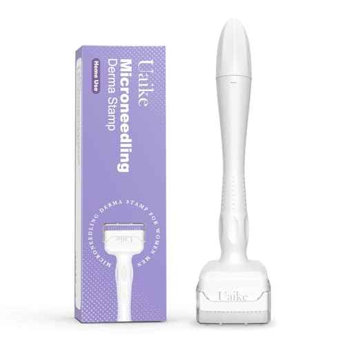 Derma Stamp - Uaike Microneedling Derma Stamp for Hair, Beard, Scalp & Face, Home Use Microneedle Roller Dermastamp for Women and Men