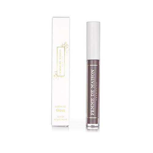 Cosmetics, Lustre Lip Gloss, Moisturizing, Long Lasting with Squalane & Vitamin E, 100% Gluten, Paraben & Phthalate-Free, Never Sticky, Soft, Natural Colors (Figue Noir 10)