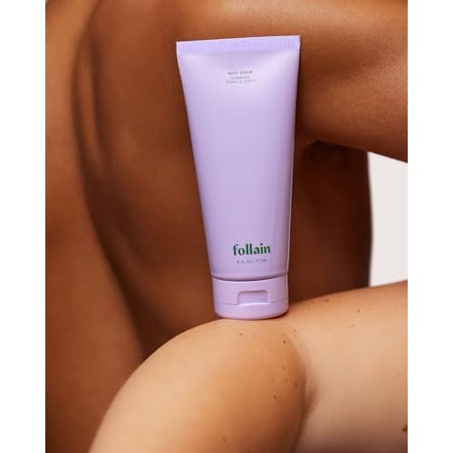 Follain Exfoliating Glycolic + Salicylic Acid Body Scrub for Dull, Dry Skin | Resurfacing AHA + BHA Clay Body Polish for Softer, Smoother Skin - Clean Beauty, Vegan & Cruelty-Free