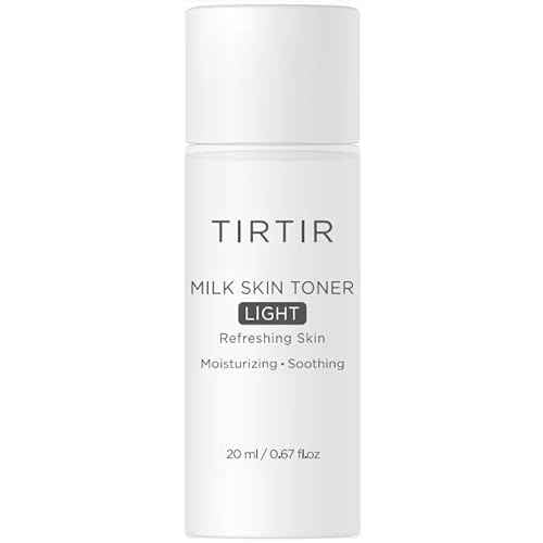 TIRTIR Milk Skin Rice Toner Light | Instant Hydration with 4% Niacinamide, Pantenol, Lightweight, Pore-Tightening, Vegan, Acne-Prone, Oily Skin, Fungal Acne Safe, Korean Skin Care, 0.67 Fl Oz