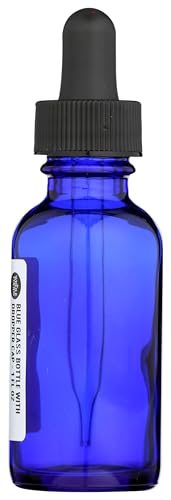 Blue Glass Dropper Bottle - 1 Fl Oz for Essential Oils & Liquids