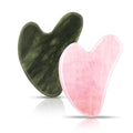 Gua Sha Facial Tools 2 Pack, Guasha Tool for Face & Eye Gua Sha Stone for Puffiness Reducing & Jawline Sculpting Face Stone Gua Sha Tools for Skin Care GuaSha Stone Tool, Pink and Green