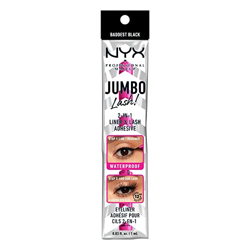 NYX PROFESSIONAL MAKEUP Jumbo Lash! 2-In-1 Eyeliner & Lash Adhesive - Baddest Black